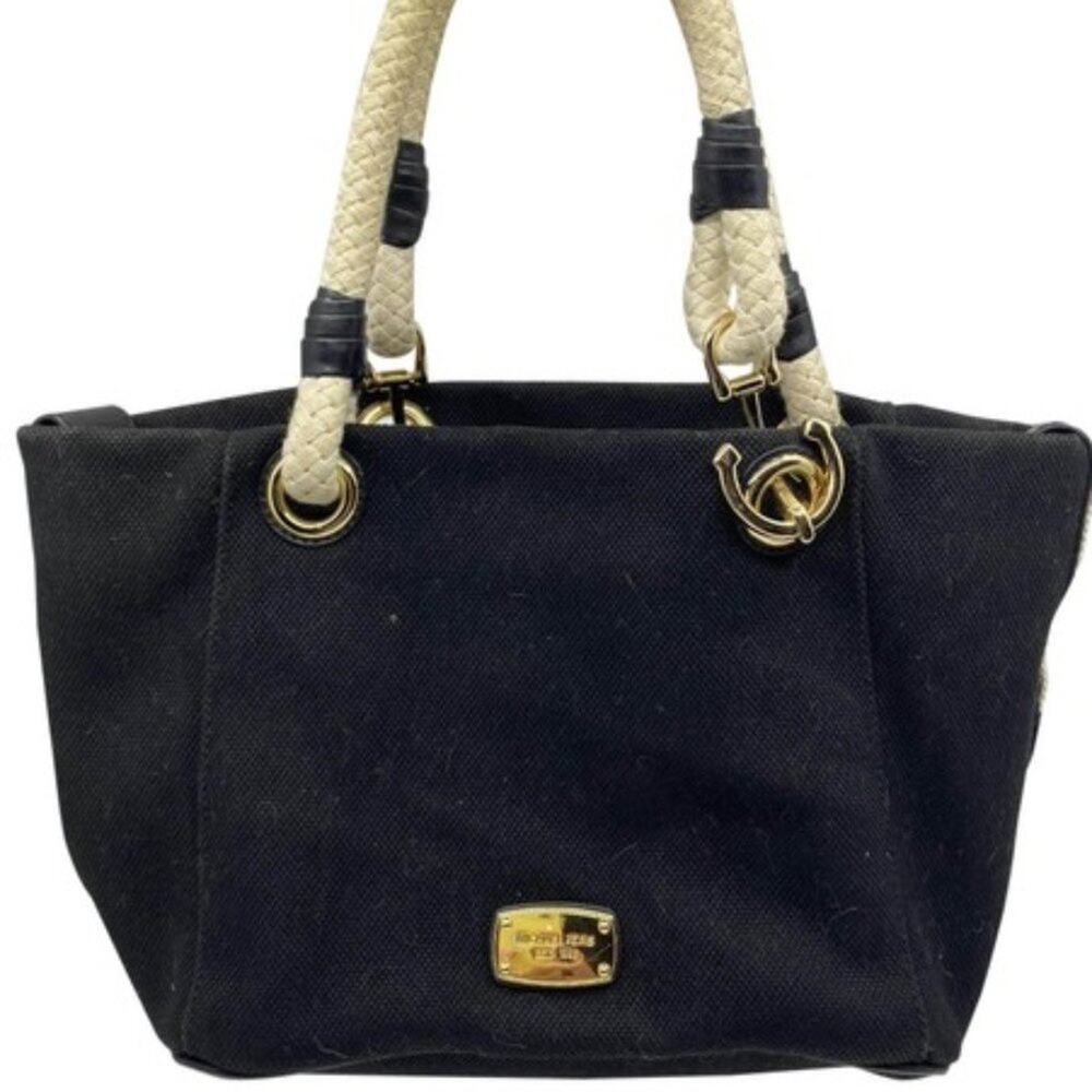 Michael Kors M Size Black Interwoven Shoulder Bag